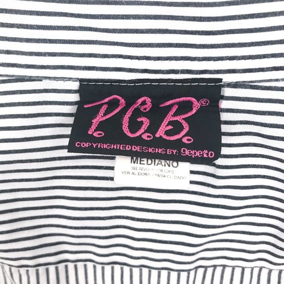 Vintage 80s M w Zebras! Striped Button Down Shirt - Picture 9 of 11